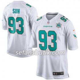Miami Dolphins Tröjor Ndamukong Suh 93 Nike Vit - Herr